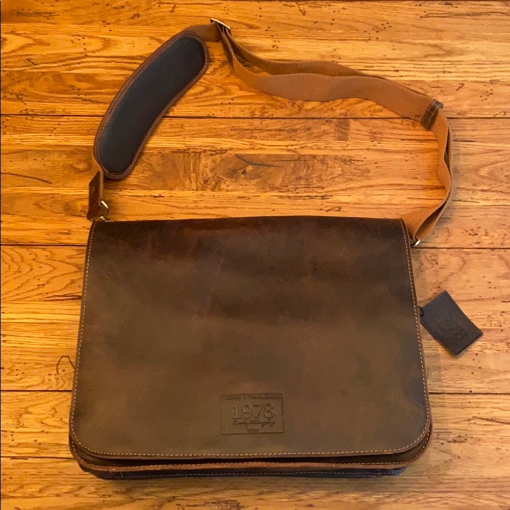 NWT Baron genuine leather briefcase